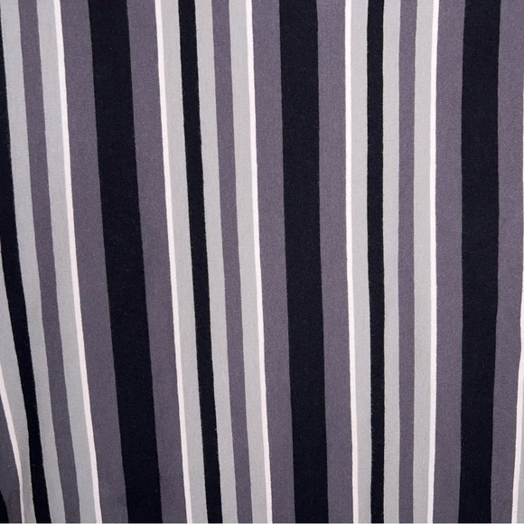 XL Grey Black White Striped Tee Womens Short Sleeve Cotton - Picture 7 of 14